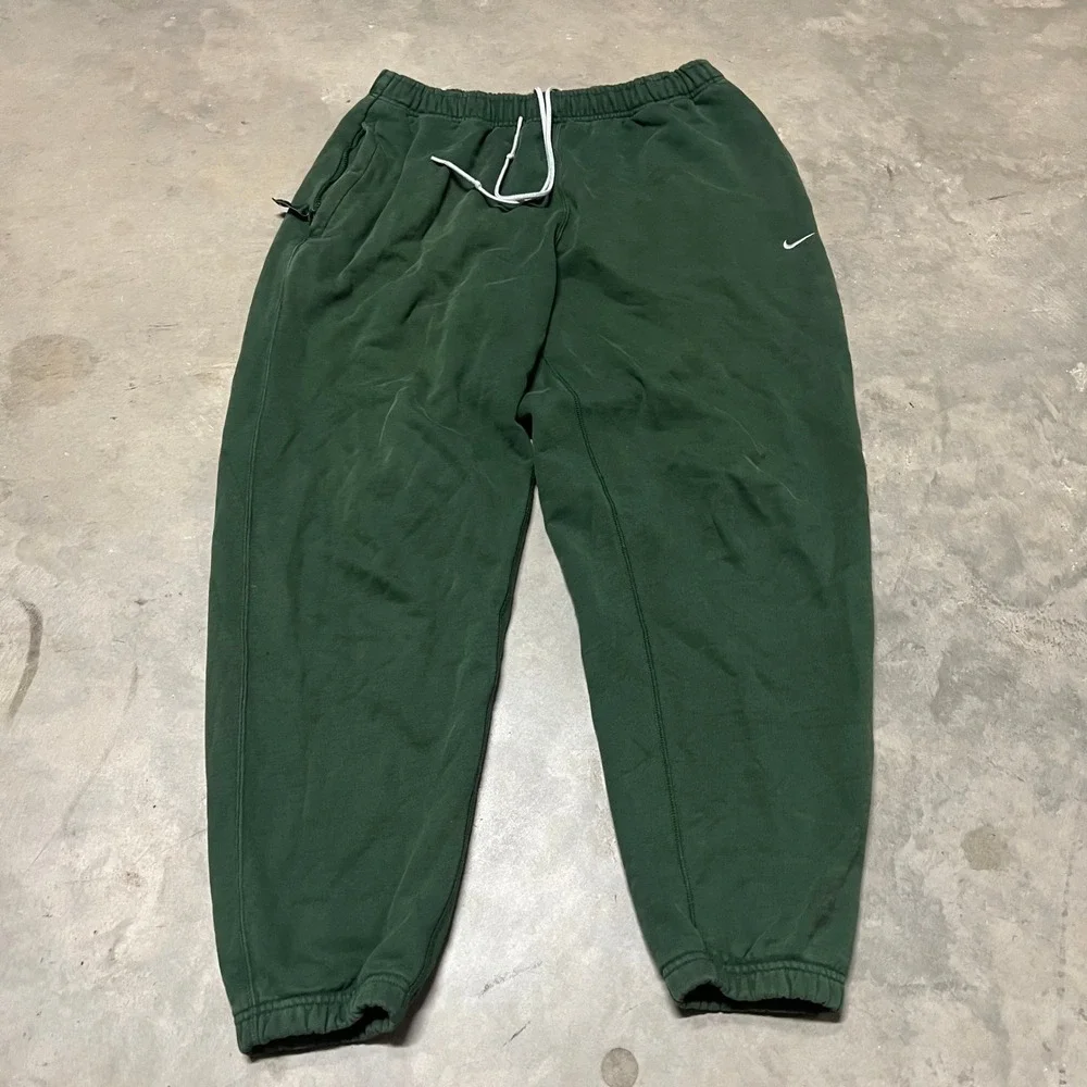 Nike Solo Swoosh Fleece Sweatpants Gorge Green Mens Large DX1364-323 Joggers
